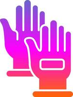 Hand gloves Glyph Gradient Icon vector