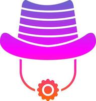 Hat Glyph Gradient Icon vector