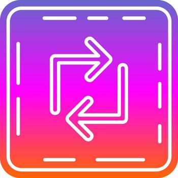 Loop Glyph Gradient Icon vector