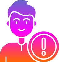 Error Glyph Gradient Icon vector