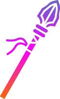 Spear Glyph Gradient Icon vector
