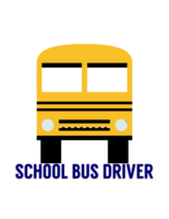 illustration av en gul skola buss. med typografi png