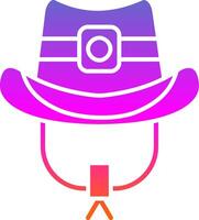 Cowboy hat Glyph Gradient Icon vector