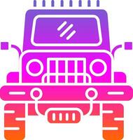Jeep Glyph Gradient Icon vector