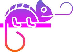 Chameleon Glyph Gradient Icon vector