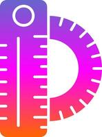 Ruler Glyph Gradient Icon vector