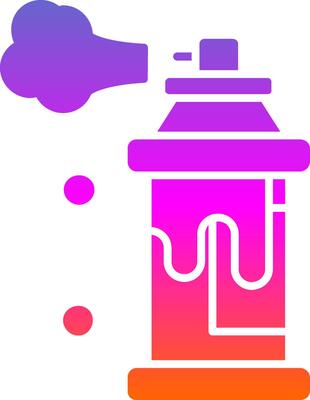 Spray Glyph Gradient Icon