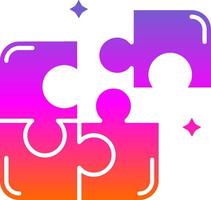 Puzzle Glyph Gradient Icon vector