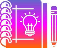 Sketchbook Glyph Gradient Icon vector
