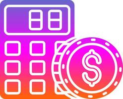 Calculator Glyph Gradient Icon vector