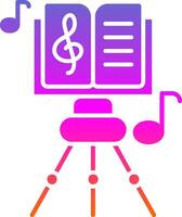 Music score Glyph Gradient Icon vector