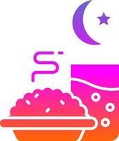 Iftar Glyph Gradient Icon vector