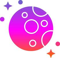 Moon Glyph Gradient Icon vector