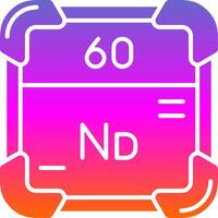 Neodymium Glyph Gradient Icon vector