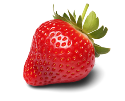 ai generiert Erdbeere, auf ein transparent Hintergrund, Digital Fotografie png