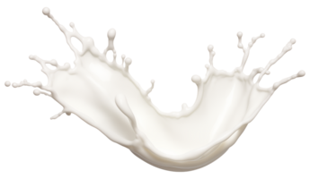 ai généré éclaboussure Lait isolé sur une transparent Contexte png