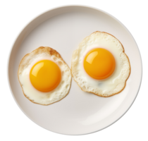 ai gerado café da manhã frito ovos isolado em uma transparente fundo, png