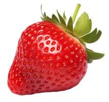 AI generated Strawberry, on a transparent background, digital photography png