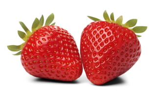 AI generated Strawberry, on a transparent background, digital photography png