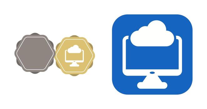 icono de vector de computación de borde