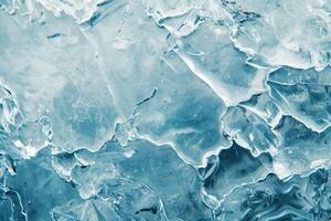 AI generated Close up of cracked ice texture. photo