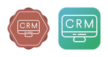 crm analítica vector icono