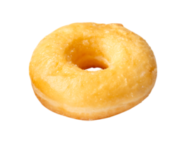 Top view of one delicious Cinnamon Sugar Mini Donut isolated with clipping path in png file format. Donuts with sugar sprinkle