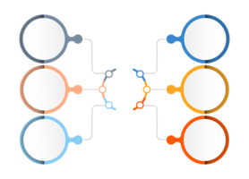 Modern infographic with 6 steps, process or options. png