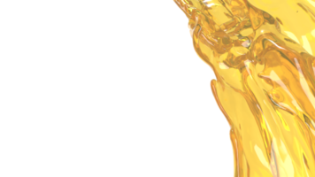 The Gold oil splash for spa or health concept 3d rendering. png