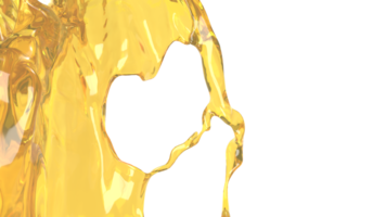 The Gold oil splash for spa or health concept 3d rendering. png