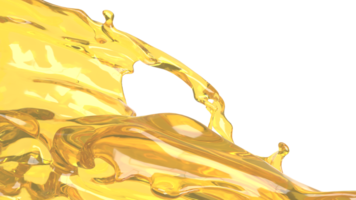 The Gold oil splash for spa or health concept 3d rendering. png