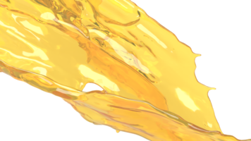 The Gold oil splash for spa or health concept 3d rendering. png