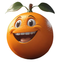 AI generated Funny orange illustration png