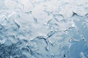 AI generated Close up of cracked ice texture. photo