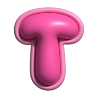 letter t pink alphabet glossy png