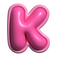 lettre k rose alphabet brillant png