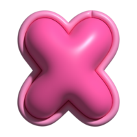 letter x pink alphabet glossy png