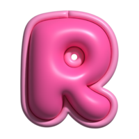 lettera r rosa alfabeto lucido png