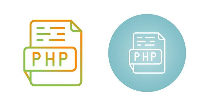 icono de vector de php