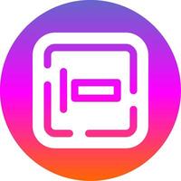 Right align Glyph Gradient Circle Icon vector