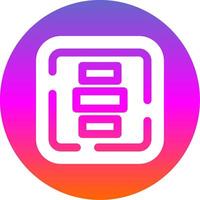 Horizontal Alignment Glyph Gradient Circle Icon vector
