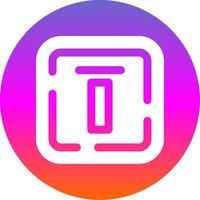 Top alignment Glyph Gradient Circle Icon vector