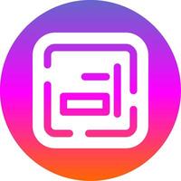 Right alignment Glyph Gradient Circle Icon vector