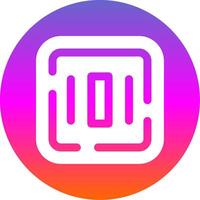 Center alignment Glyph Gradient Circle Icon vector