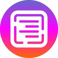 Right align Glyph Gradient Circle Icon vector