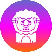 Envy Glyph Gradient Circle Icon vector