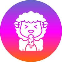 Vomit Glyph Gradient Circle Icon vector
