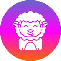 Tongue Glyph Gradient Circle Icon vector