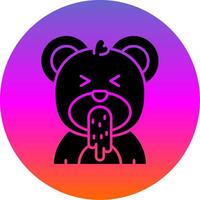 Vomit Glyph Gradient Circle Icon vector