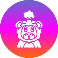 Exploding Glyph Gradient Circle Icon vector